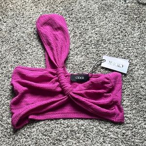 brand new one shoulder purple cider top size: s